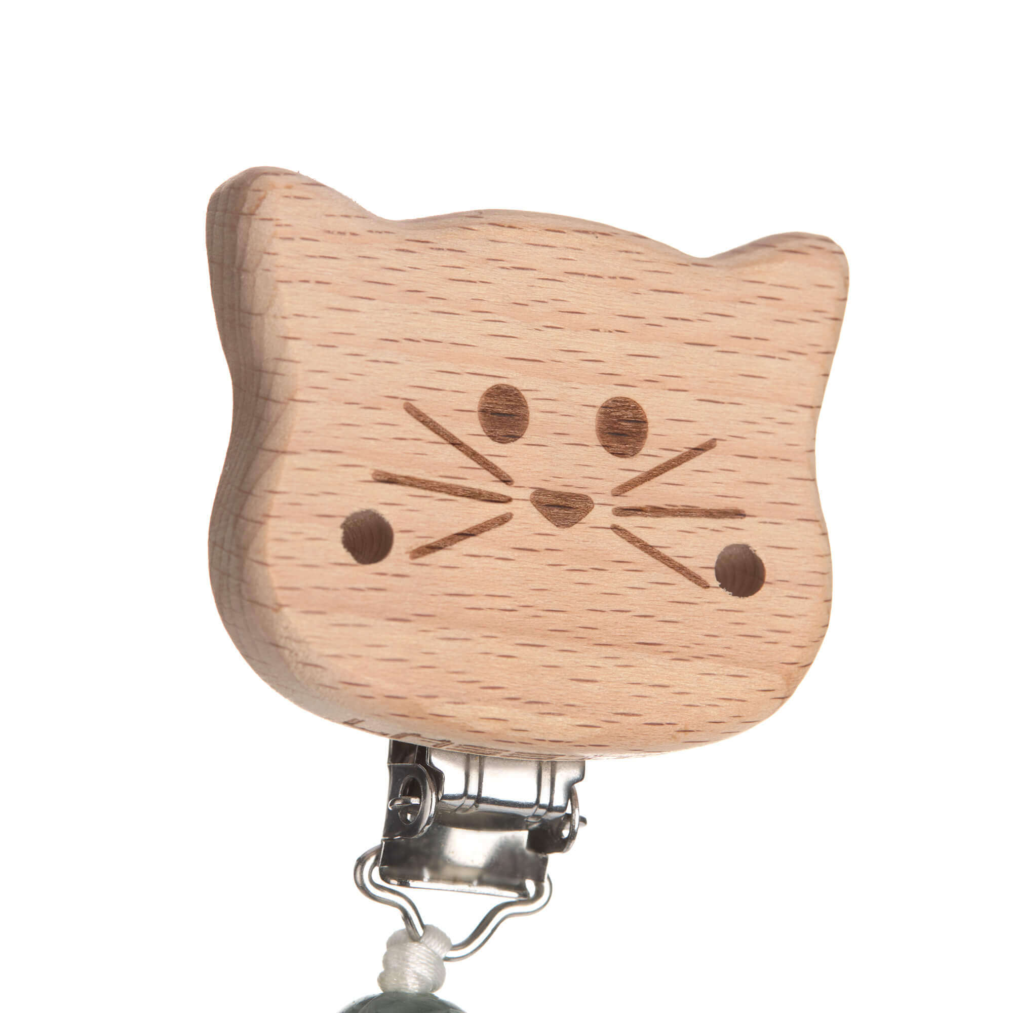 Schnullerkette - Little Chums, Katze Grau