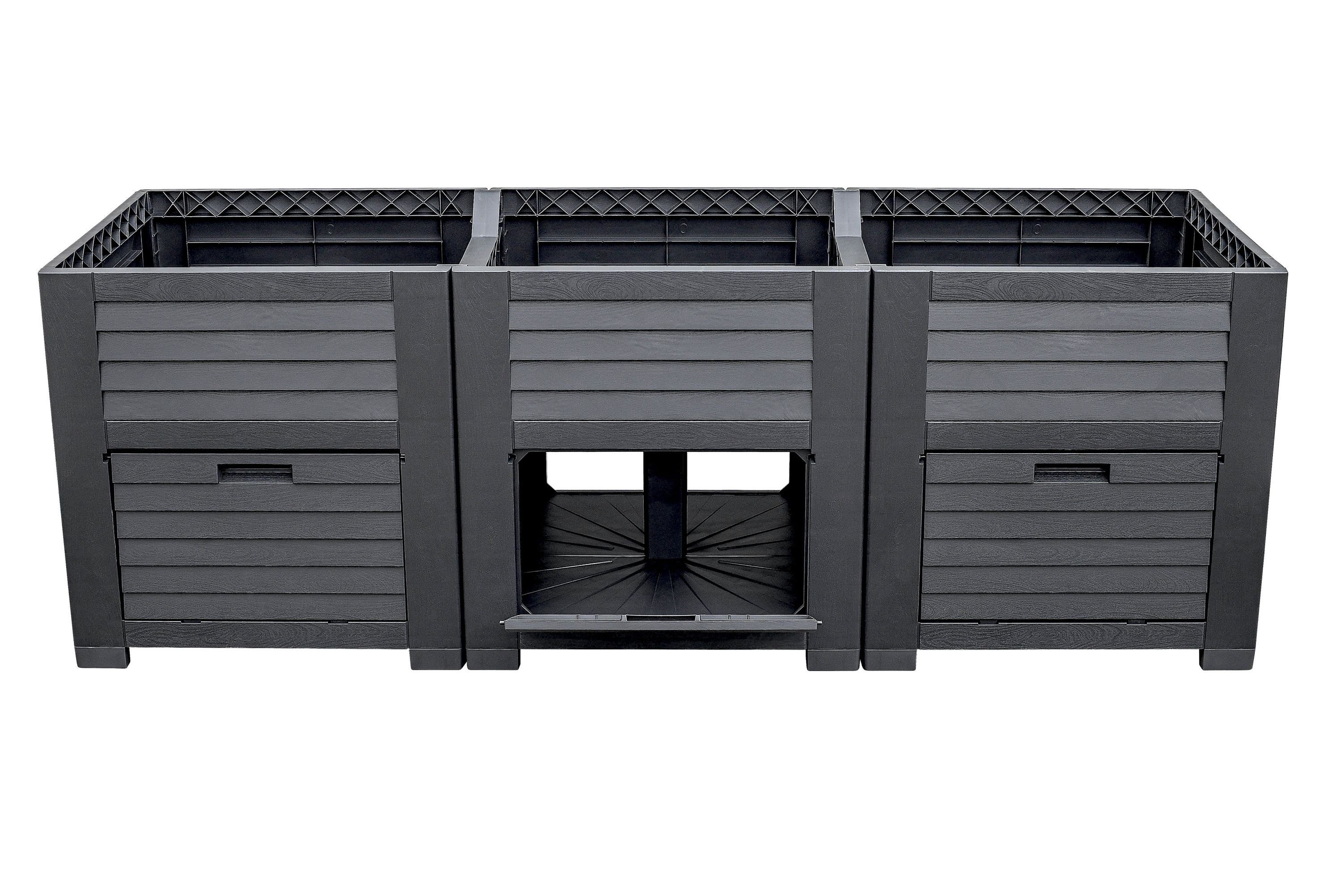 dynamic24 Hochbeet 600 Liter, Hochbeet 226cm Garten Schrank Frühbeet Kräuterbeet Pflanzkasten