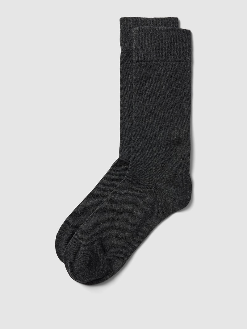 Socken aus Bio-Baumwolle im 2er-Pack in anthrazit meliert