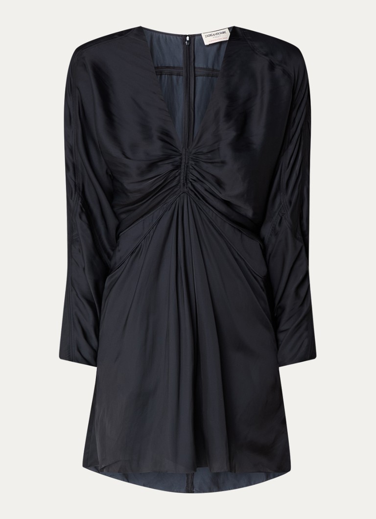 Zadig&Voltaire Rooth satin mini dress with ruffles