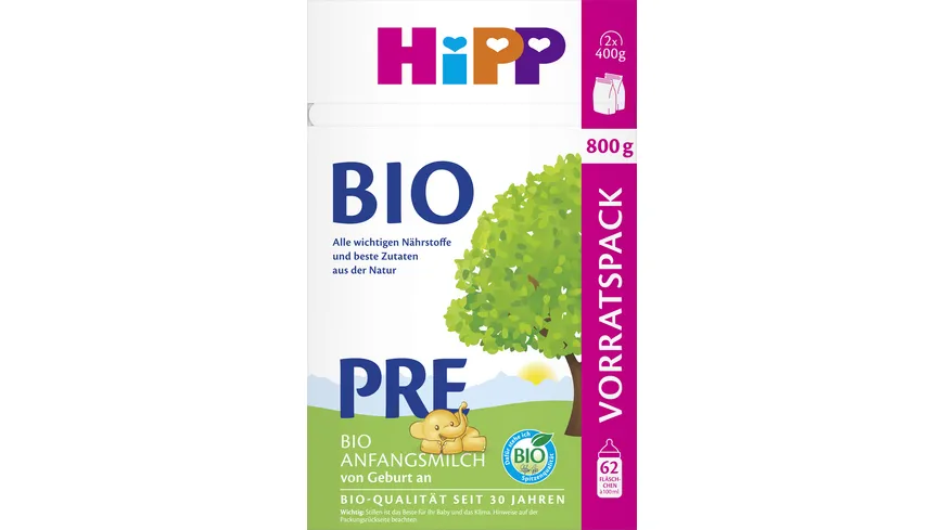 Hipp Bio PRE Anfangsmilch Vorratspack 800 g