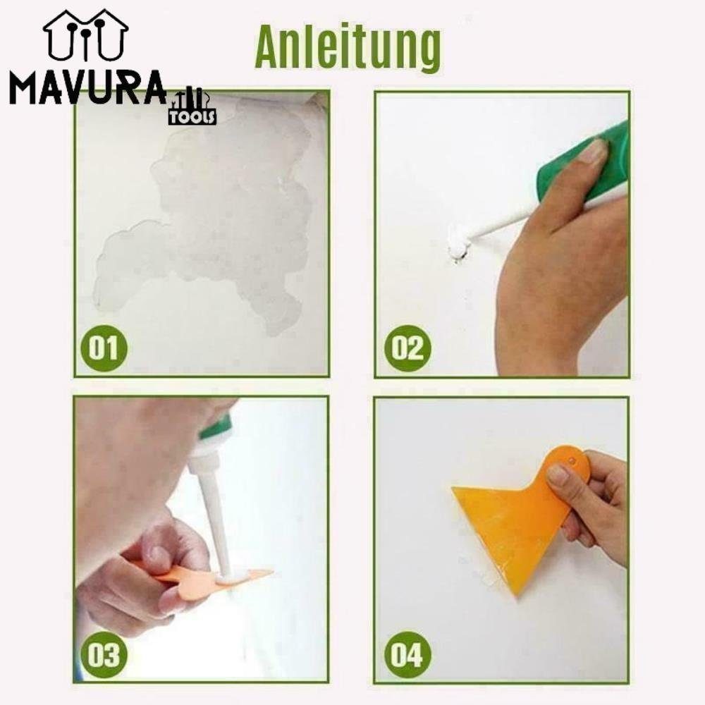 MAVURA Reparaturmasse WANDFIX Wandreparatur Masse Wandfüller Paste Wand Decke Füller, (Spachtel), l Fertigspachtel Wandspachtel Reparaturspachtel weiß 100g