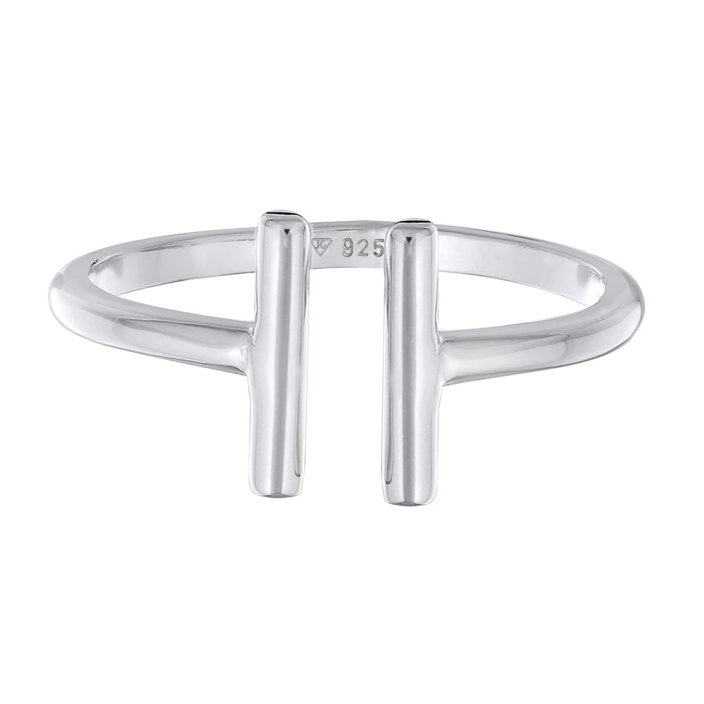 Elli Elli Bague Femmes Géo Bâton Tendance Ouvert en Argent Sterling 925 Bague