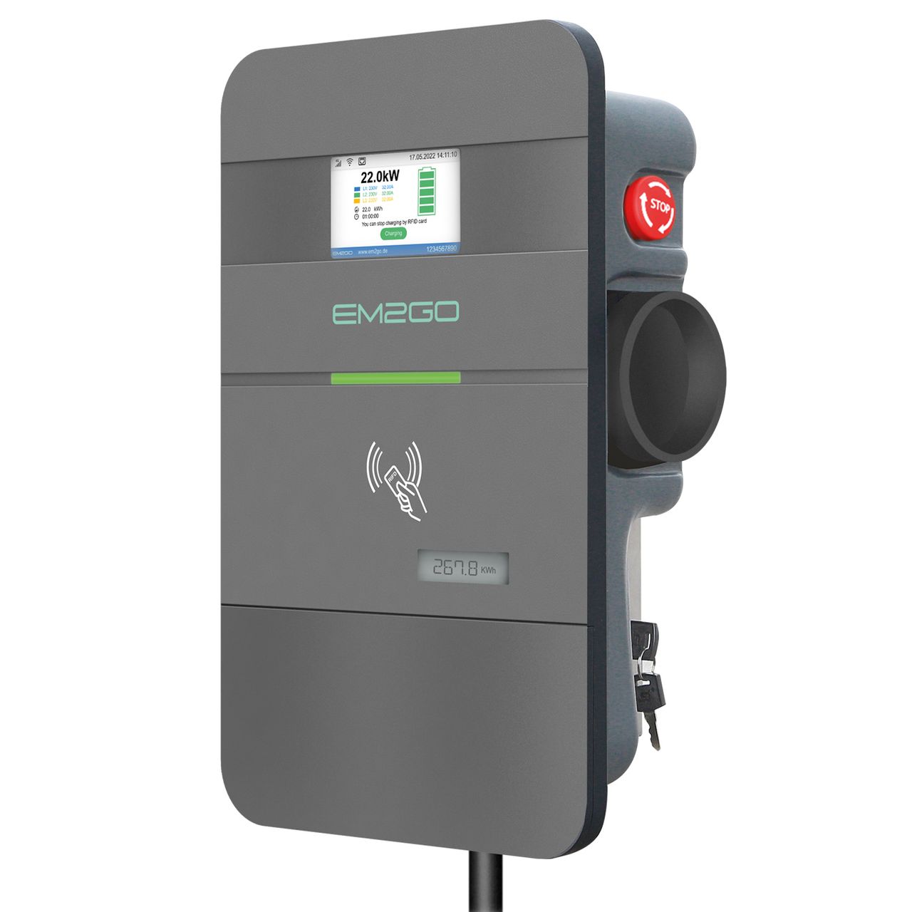 EM2GO AC Wallbox Pro Power 22kW MID