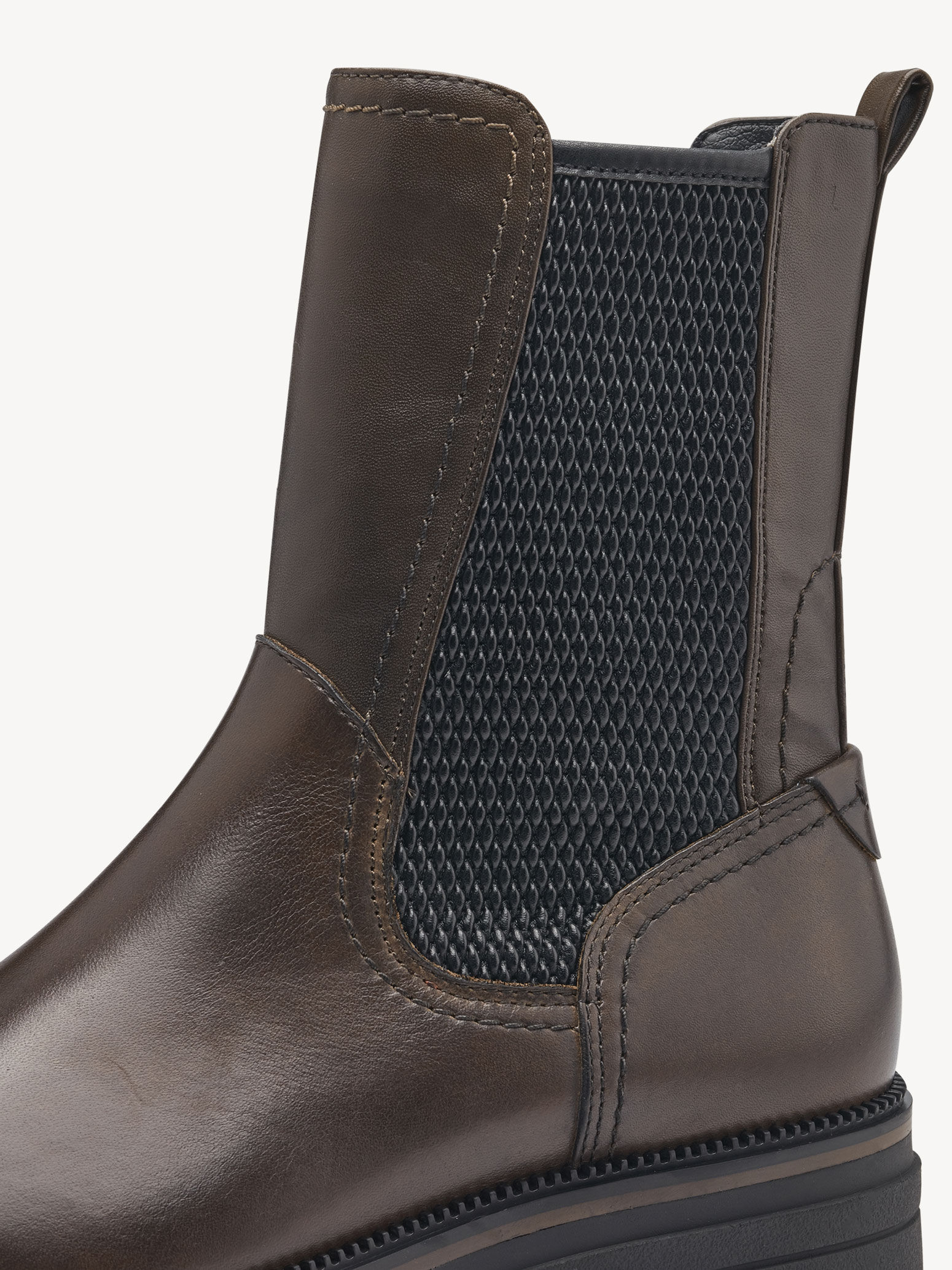 Bottine Chelsea en cuir - vert