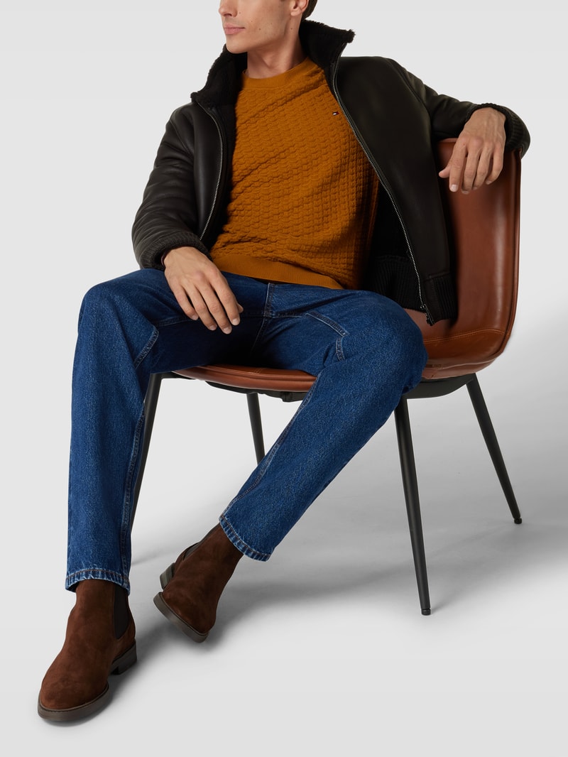 Chelsea Boots aus Veloursleder Modell 'SLHBLAKE SUEDE CHELSEA' in dunkelbraun