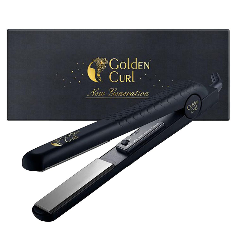 Golden Curl Keramik Glätteisen (Schwarz)