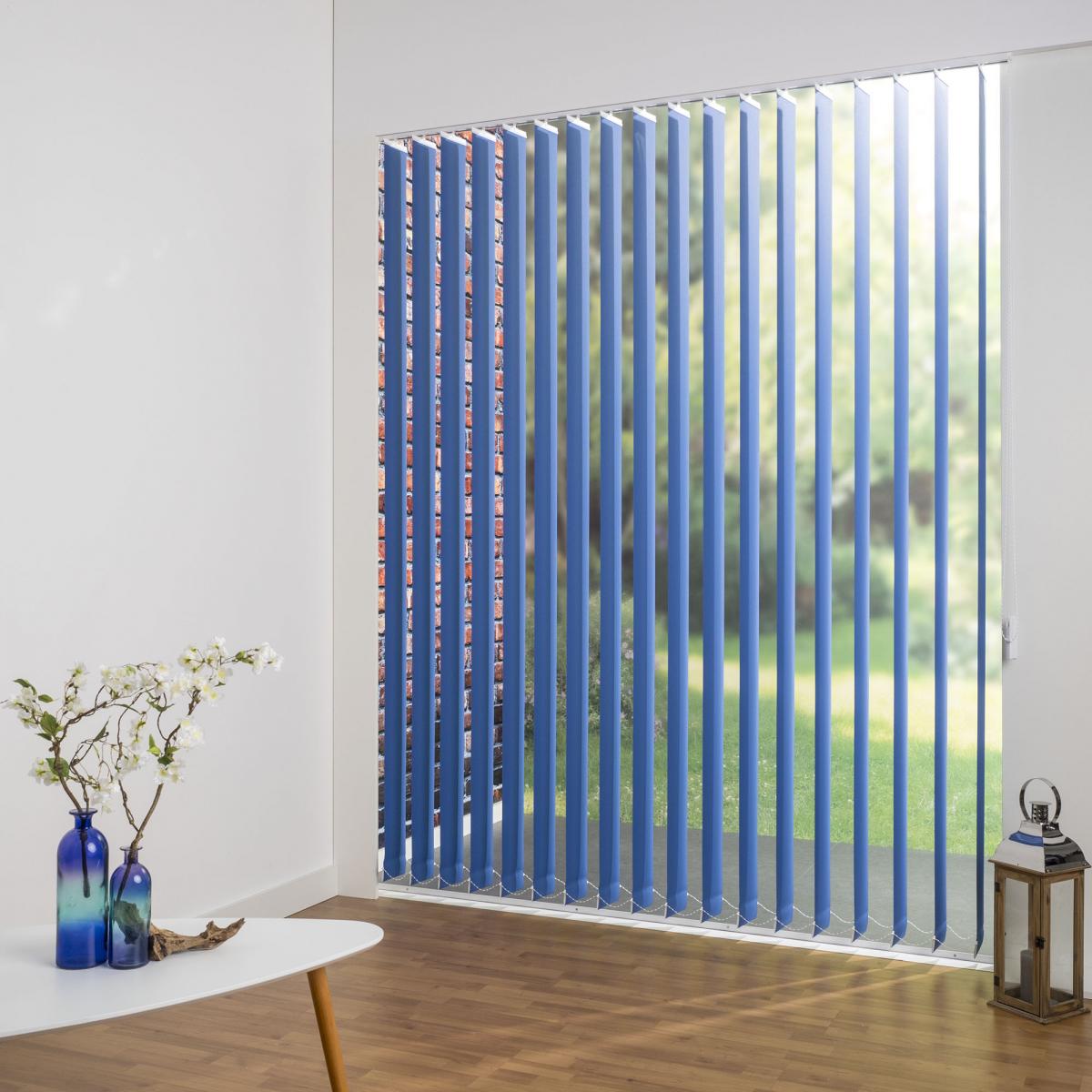 Bella Casa Vertikalanlage Maß, 127 mm Lamelle, 180 x 250 cm, blau