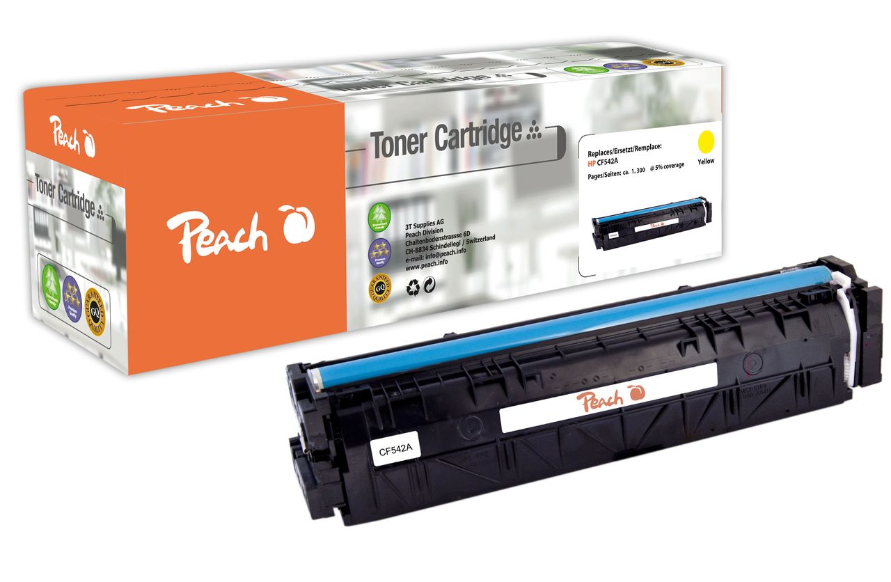 Peach Tonermodul gelb ersetzt HP No. 203A Y