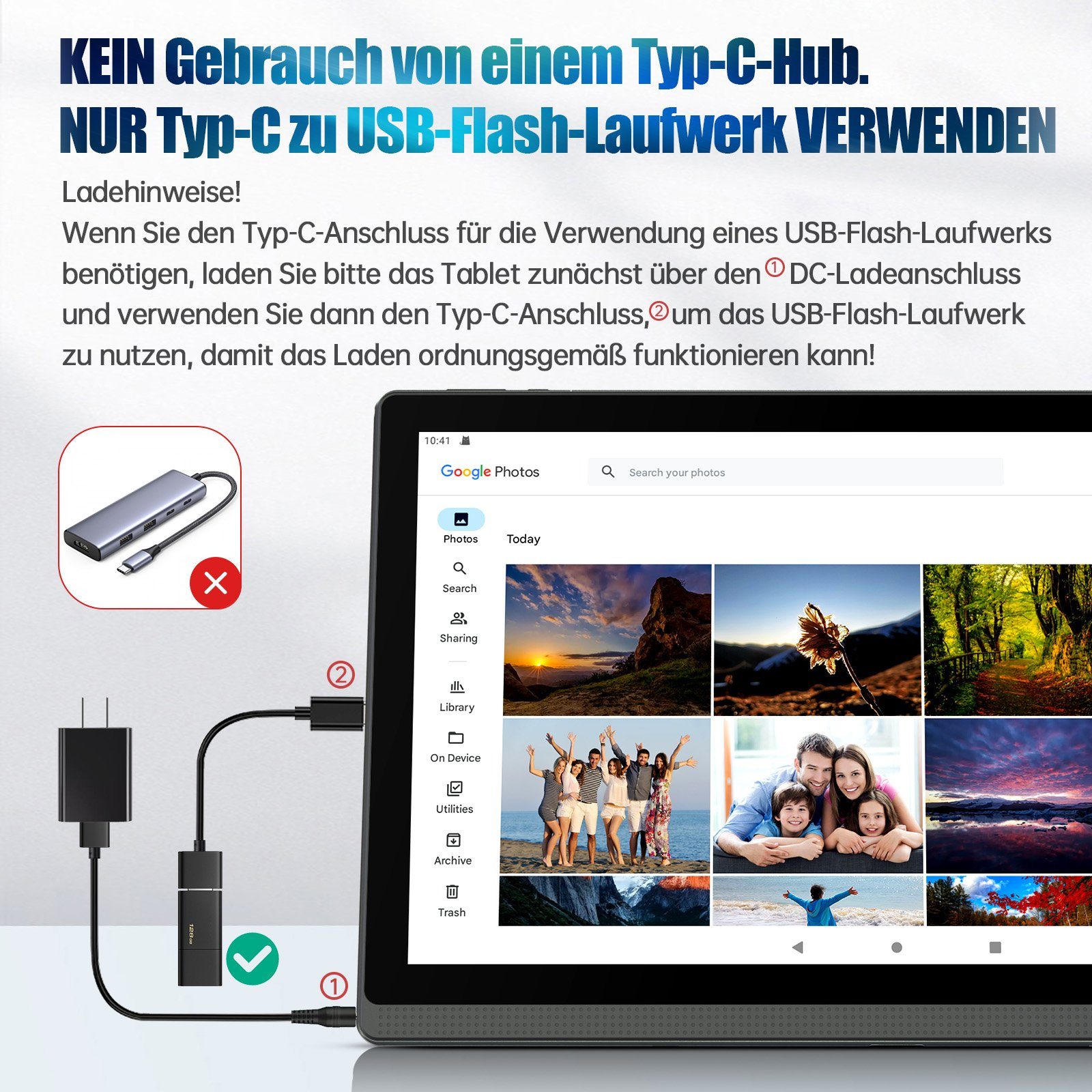 MESWAO 14.1-Zoll Android 12 Table mit 1920 * 1080 IPS HD Großes Display Tablet (14.1
