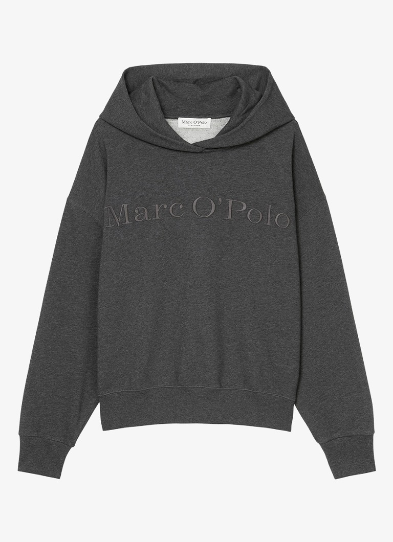 Marc O'Polo Ylisuuri luomupuuvillahuppari logobrodeerauksella