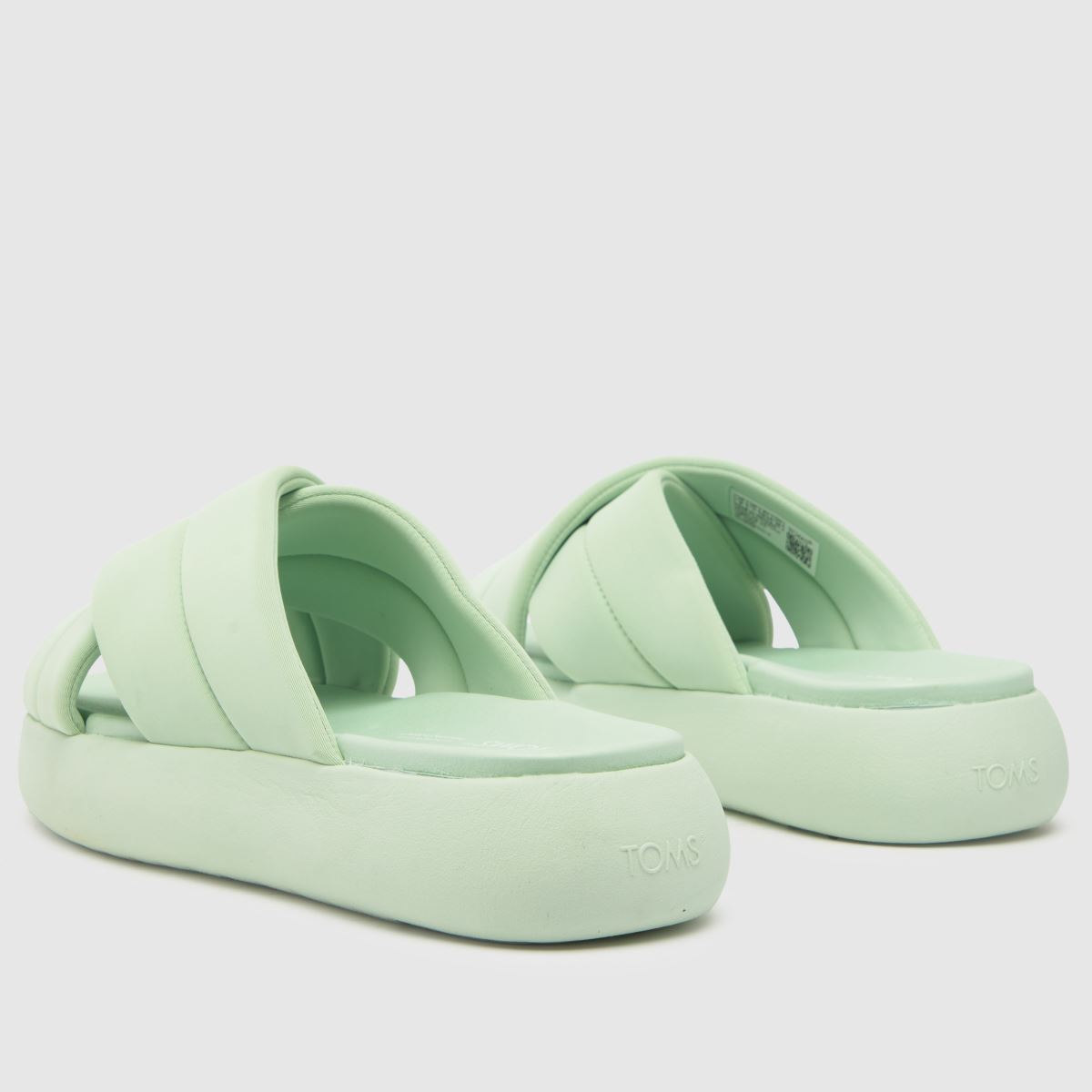 TOMS – Ljusgröna sandaler med alpagarta-mönster och mallow-motiv