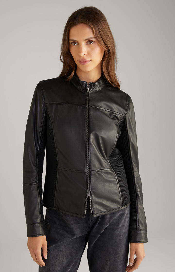 Lederjacke in Schwarz
