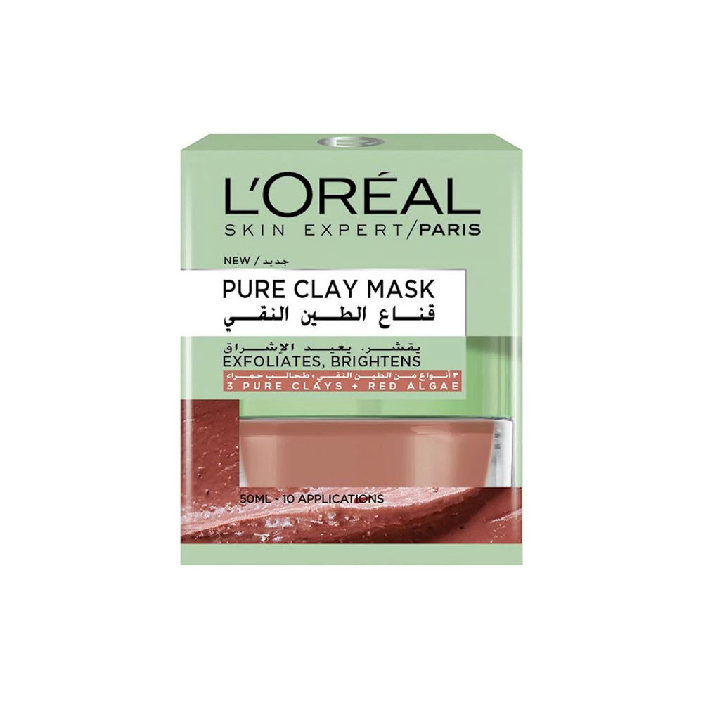 L´Oréal Paris Masque pour le Visage à l'Argile Pure aux Algues Rouges