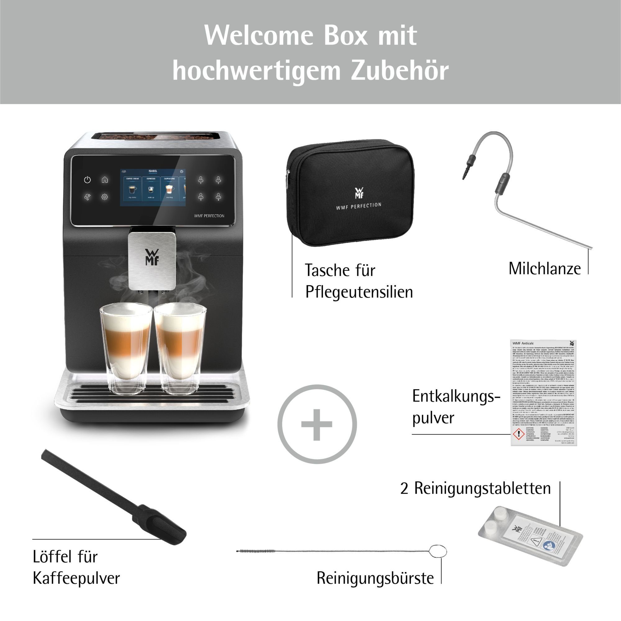 WMF Kaffeevollautomat Perfection 880L, 18 Getränkespezialitäten, Double Thermoblock, 1l Milchbehälter