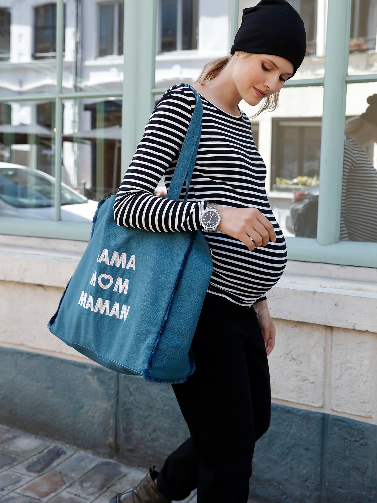 Sac à langer cabas Basic bleu
