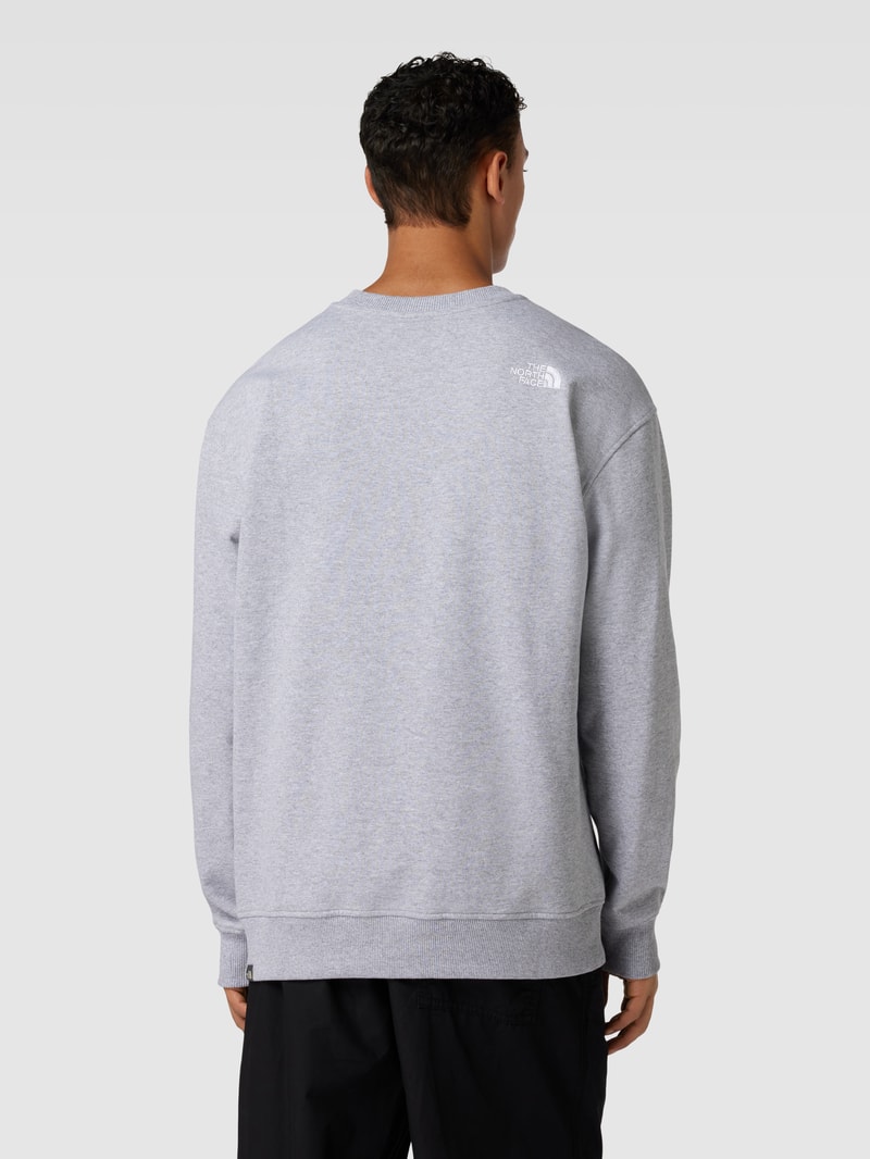 Sweatshirt mit Label-Stitching Modell 'ESSENTIAL' in hellgrau meliert