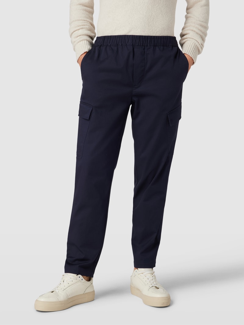 Stoffhose mit elastischem Bund Modell 'RAAMEO' in marineblau