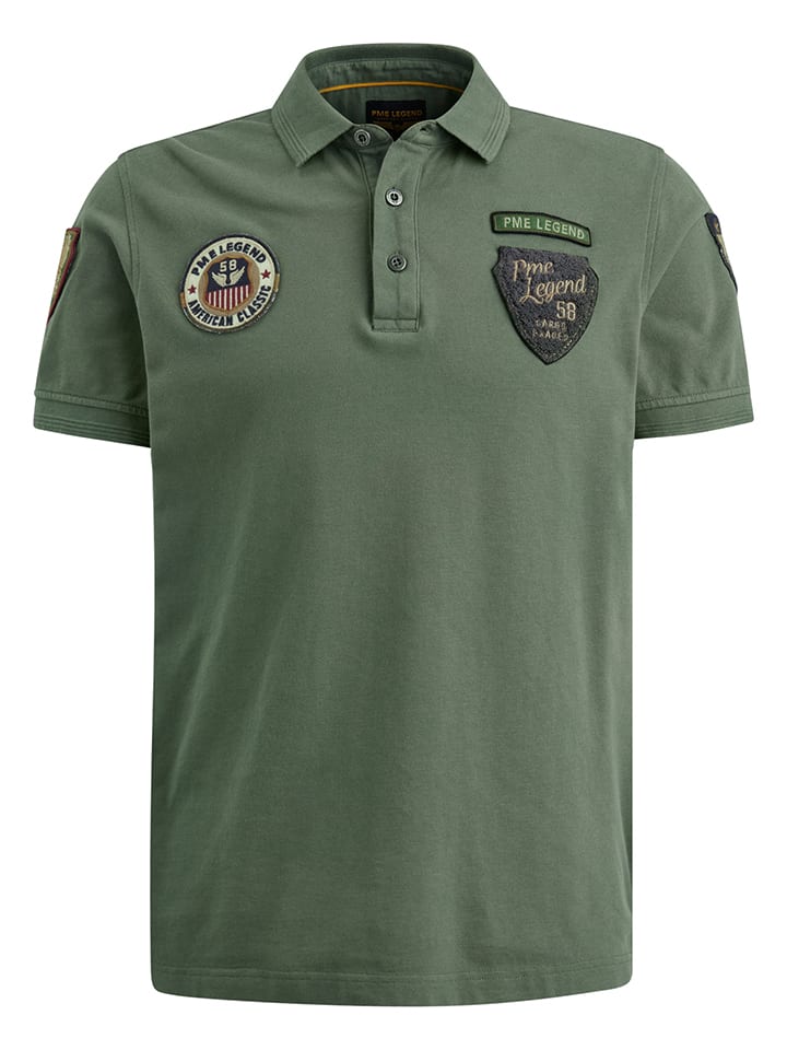 PME Legend Poloshirt in Khaki günstig kaufen
