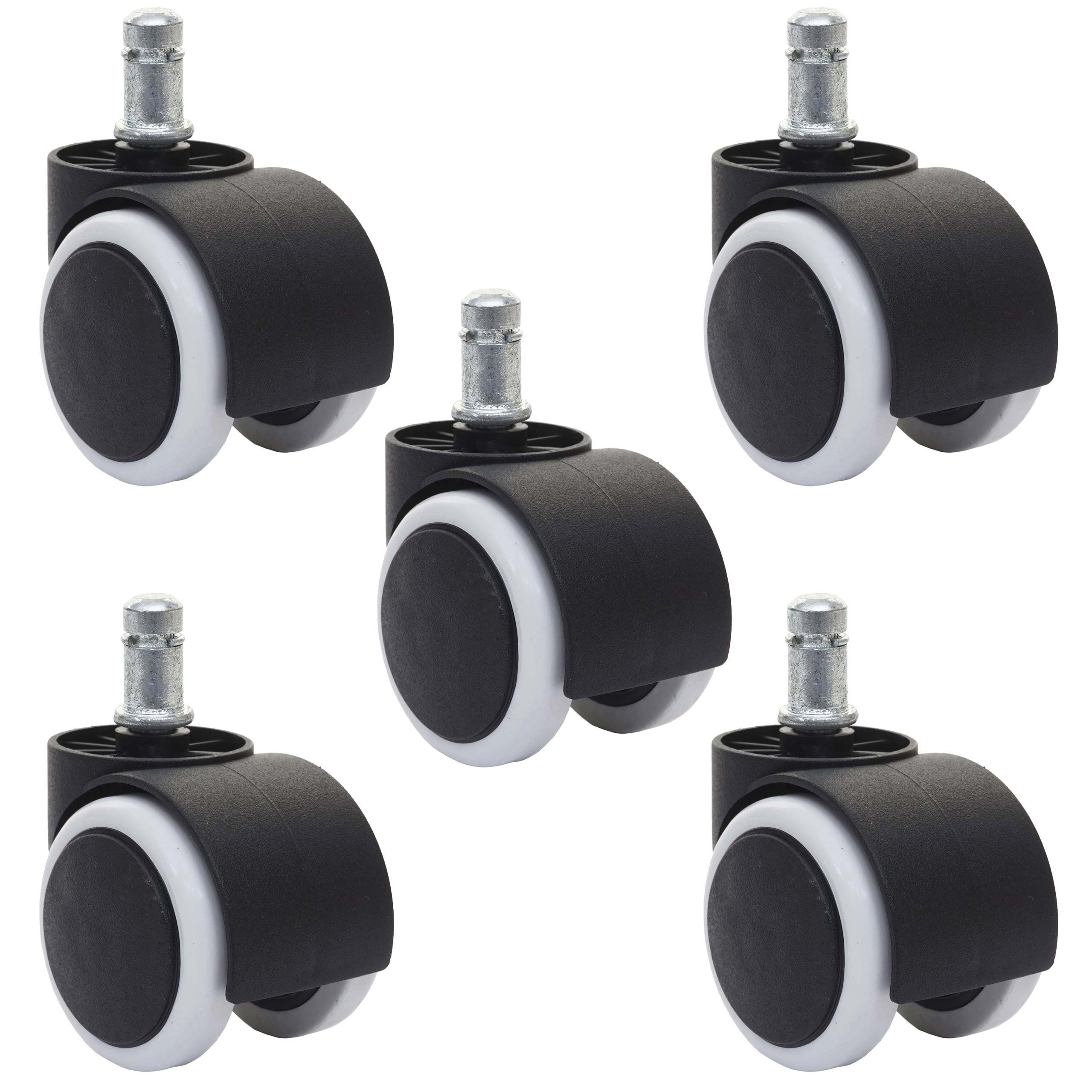 MCW Stuhlrolle MCW-L92-R, (Set, 5-St., 5er), Mit Radabdeckung