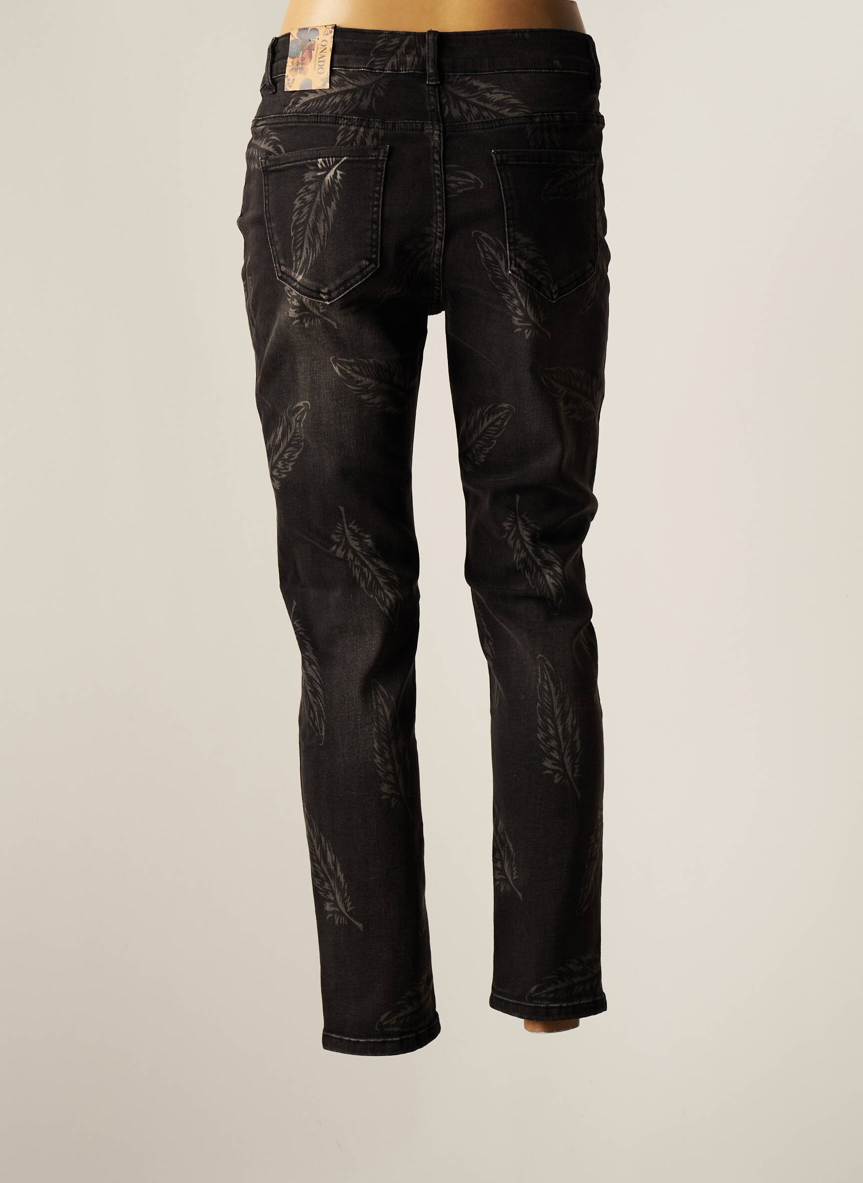 Onado Jeans Coupe Slim Femme couleur noir