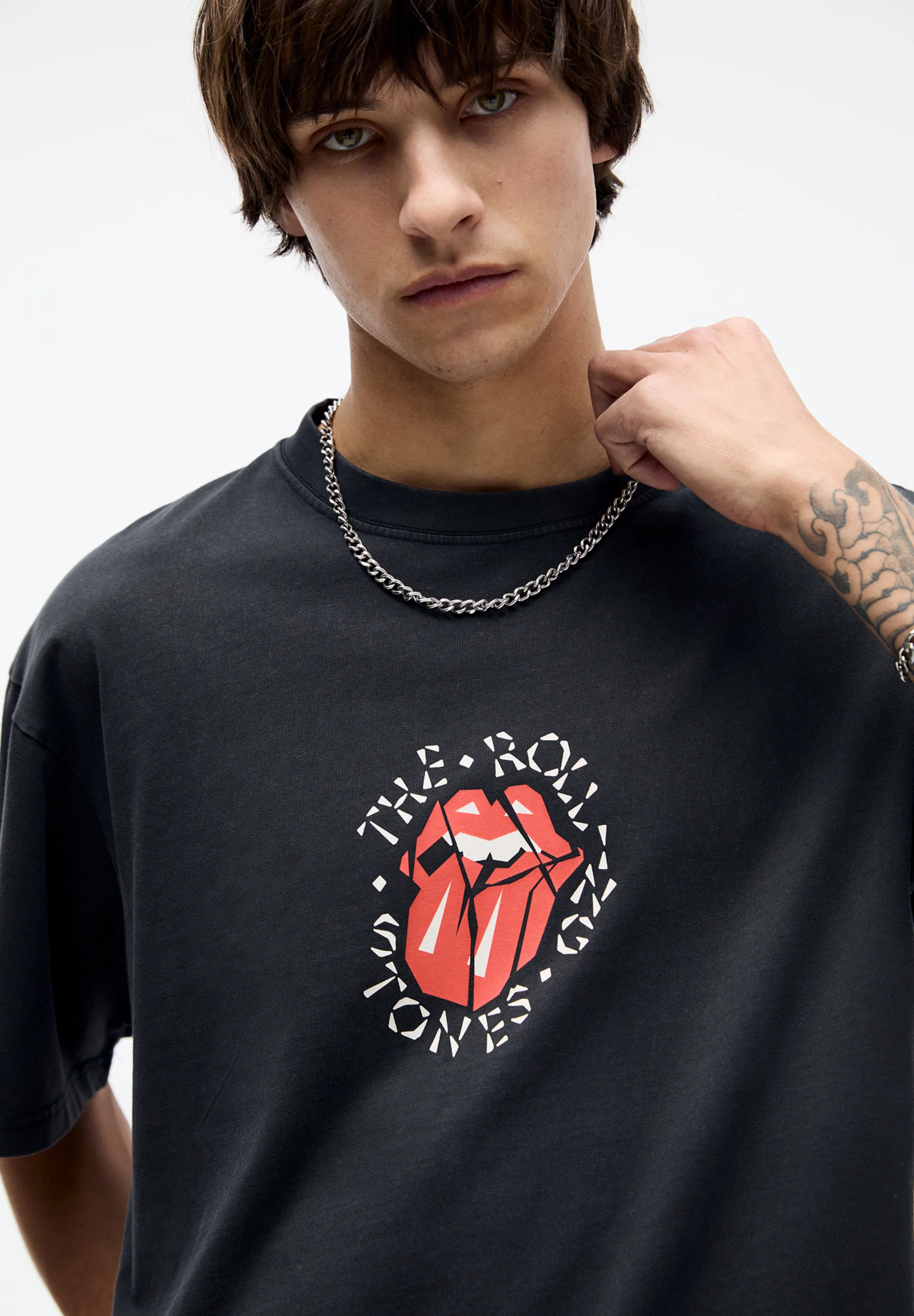 PULL&BEAR WASHED ROLLING STONES - Camiseta con estampado
