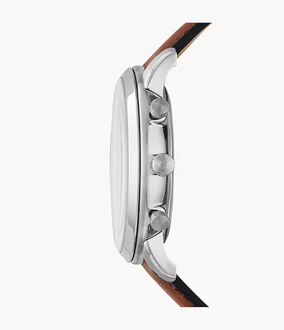 Fossil Set Uhr Neutra Chronograph Leder braun Armband