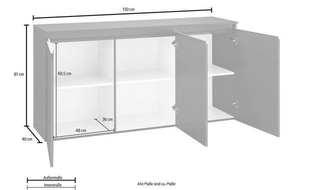 Tecnos Kommode Magic, Breite 150 cm