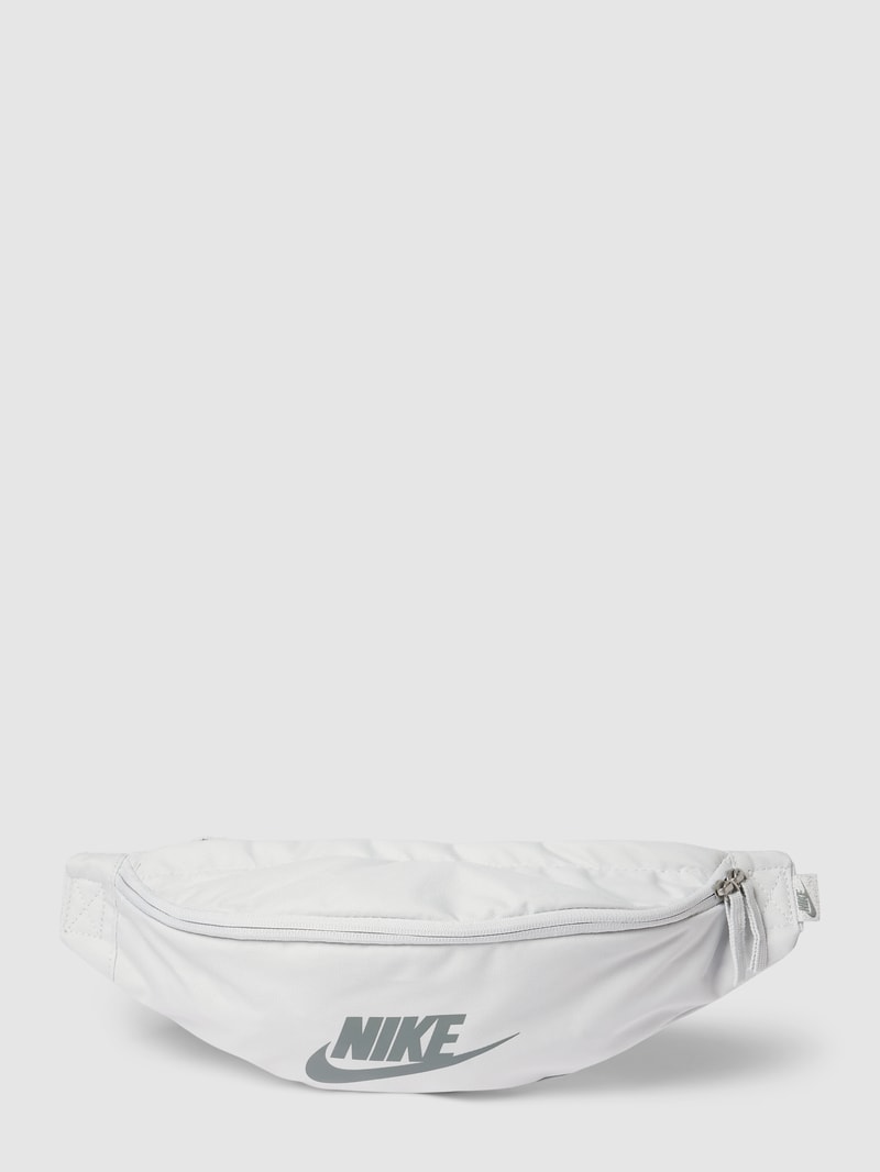 Bauchtasche mit Label-Schriftzug in dunkelgrau