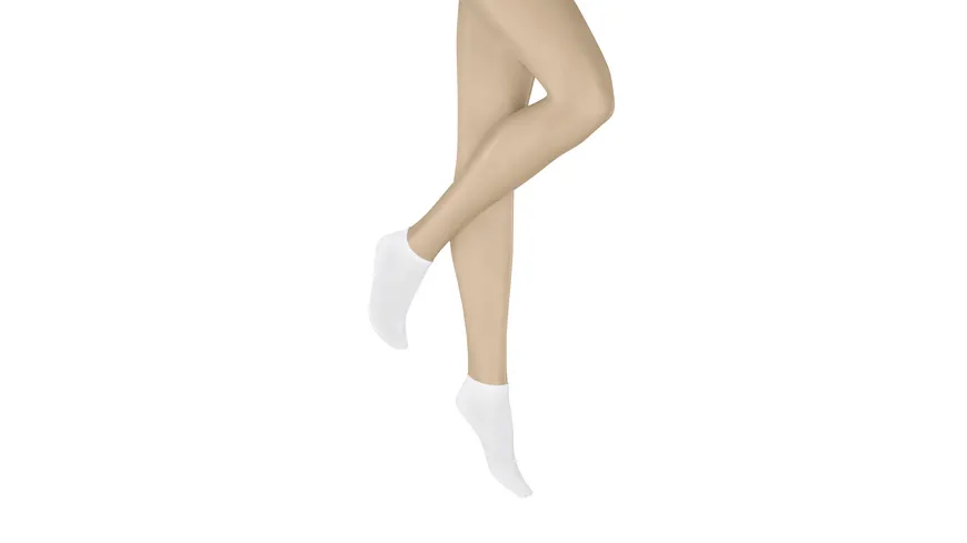 KUNERT Damen Sneaker Socken aus hautsympathischer Baumwolle White