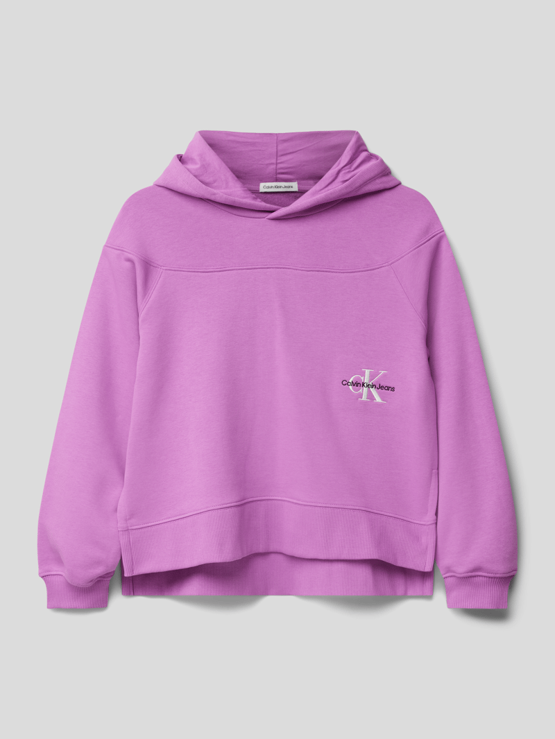 Hoodie mit verlängerter Rückseite in flieder