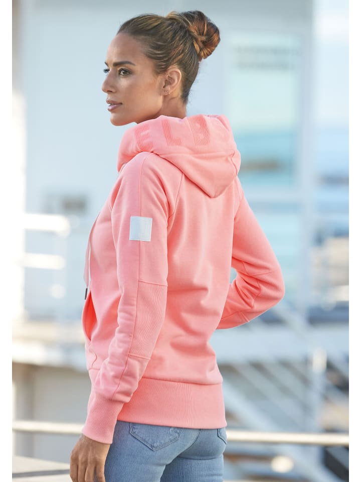ELBSAND Kapuzensweatjacke in koralle meliert günstig kaufen
