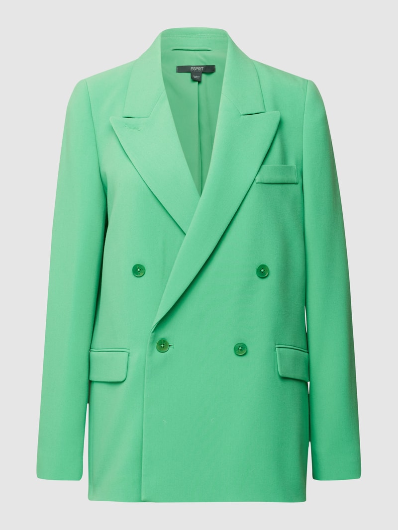 Blazer mit Reverskragen in hellgrün