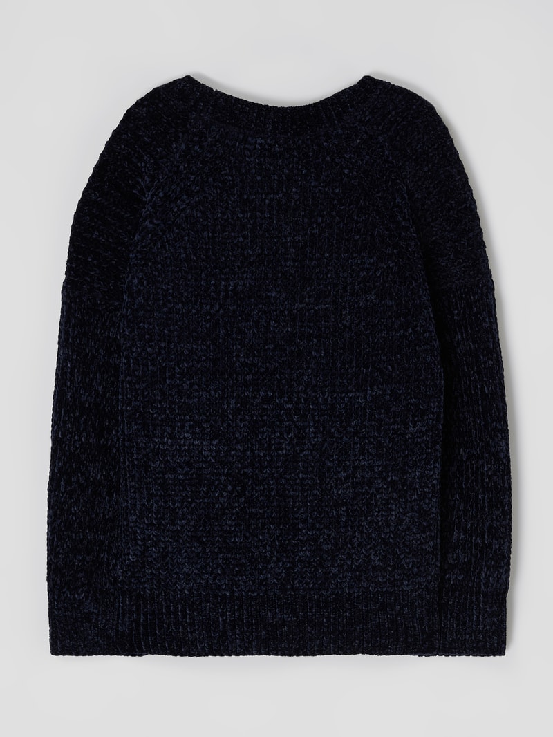 Pullover aus Chenille Modell 'Xamira' in marineblau