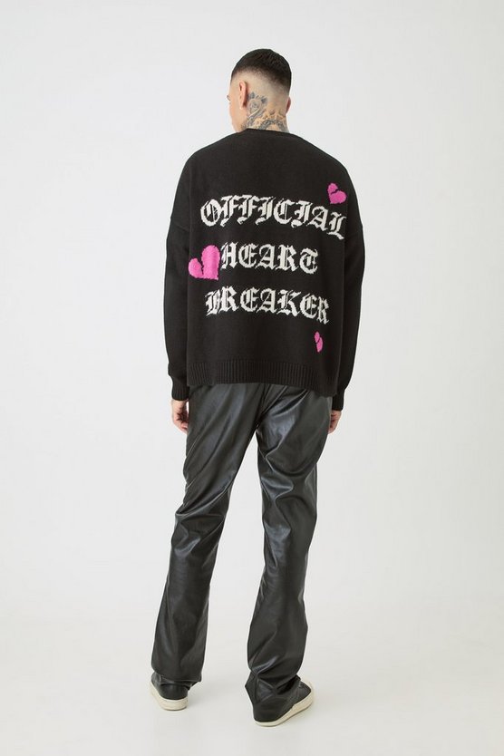 Tall Slim-Fit PU-Schlaghose