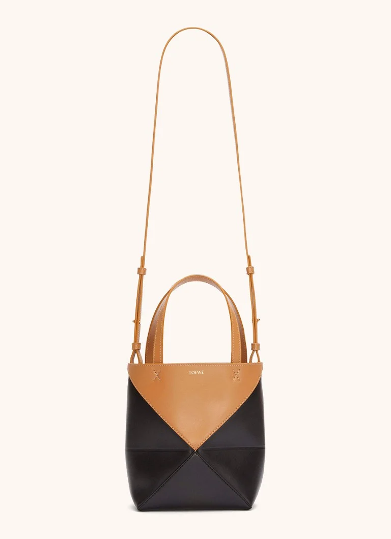 LOEWE Puzzle Fold Mini-handleveske laget av kalveskinn