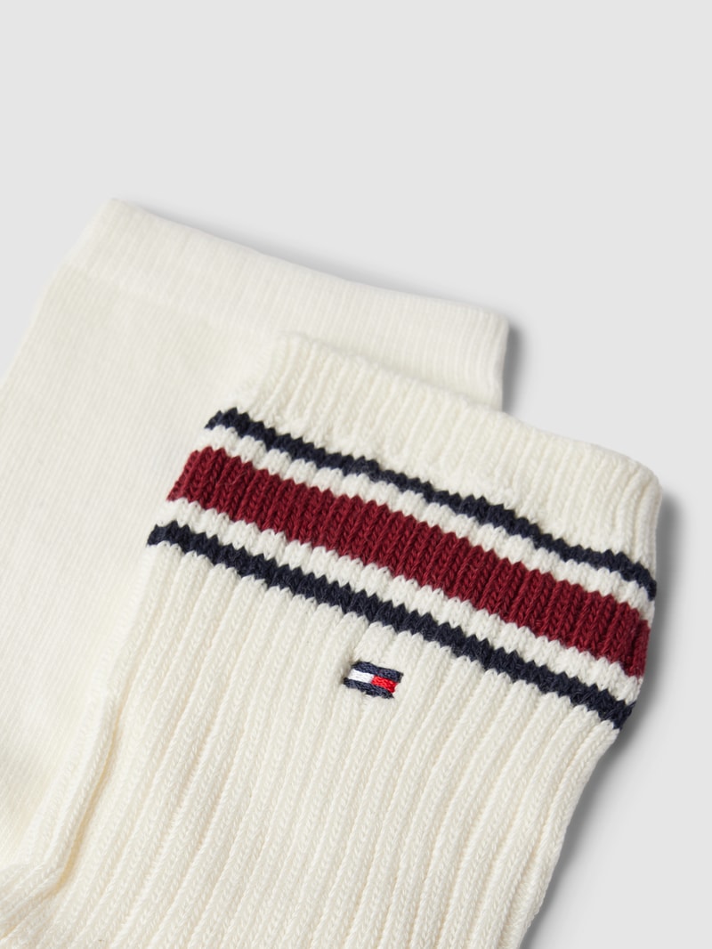 Socken mit Label-Details im 2er-Pack in offwhite