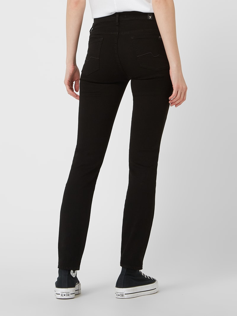 Slim Fit Jeans mit Lyocell-Anteil Modell 'Roxanne' in schwarz