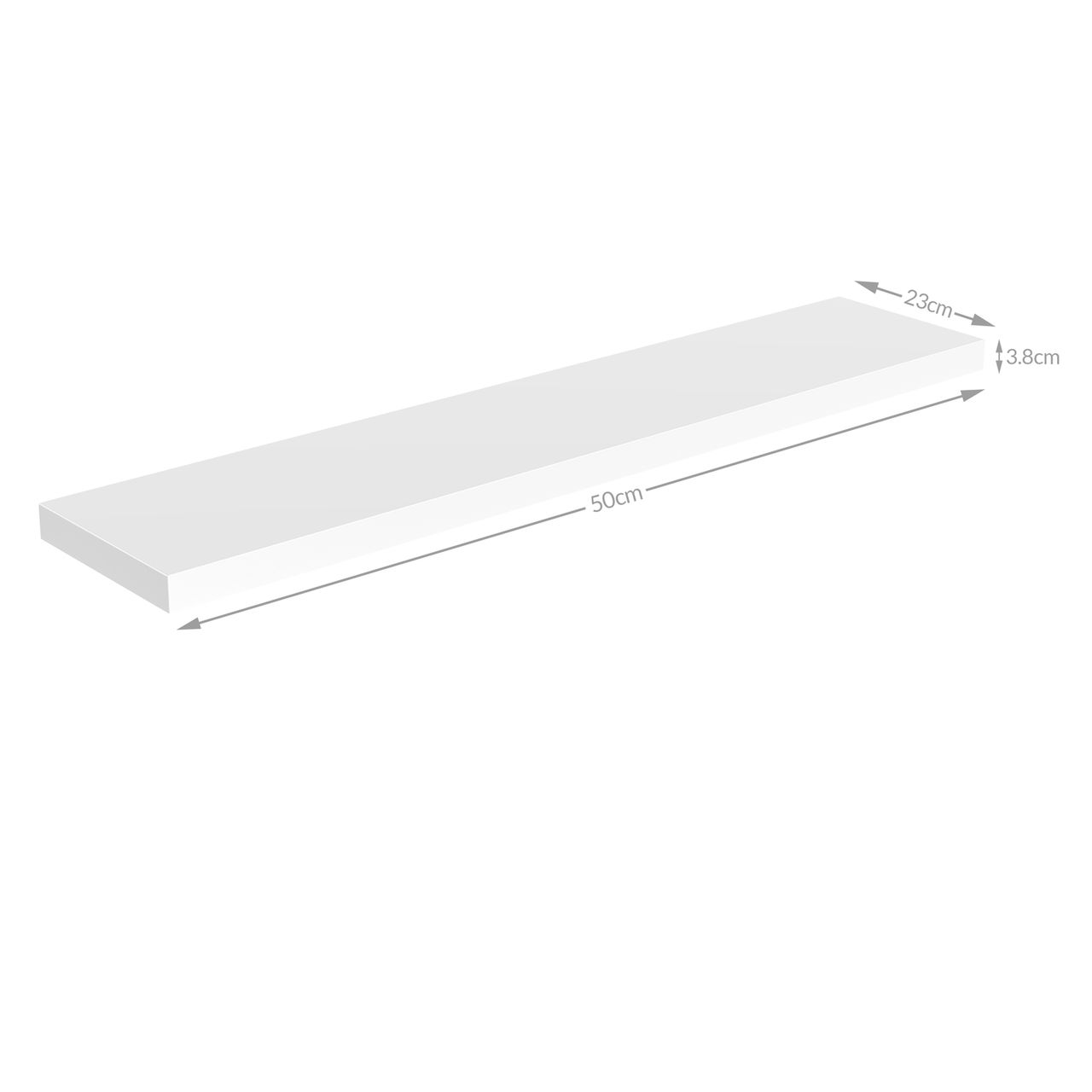 Casaria Wandregal Schweberegal 50cm weiß   Halterung