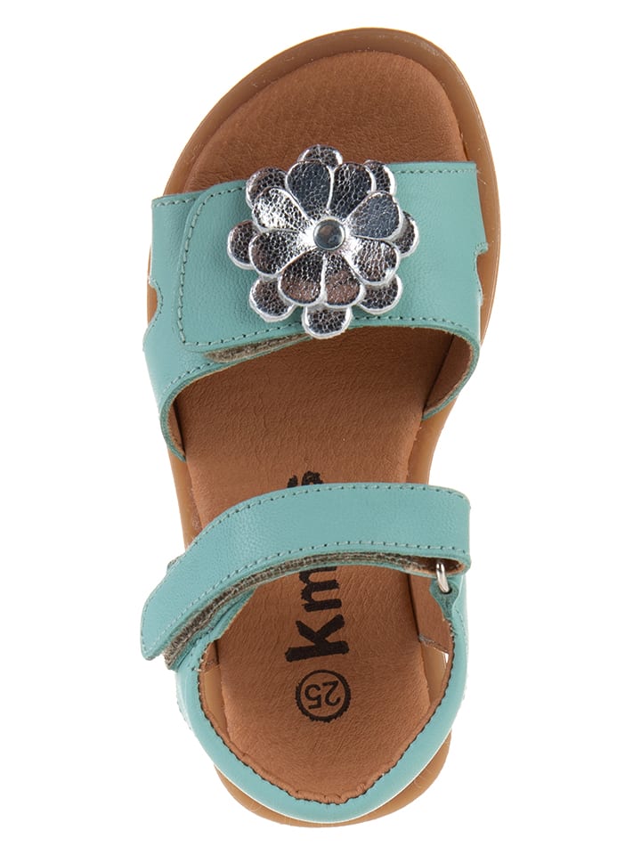 kmins Leder-Sandalen in Türkis günstig kaufen