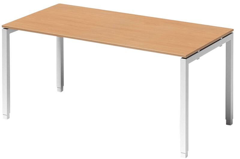 Bisley Schreibtisch Cito Buche, Verkehrsweiß 1.600 x 1.200 x 850 mm