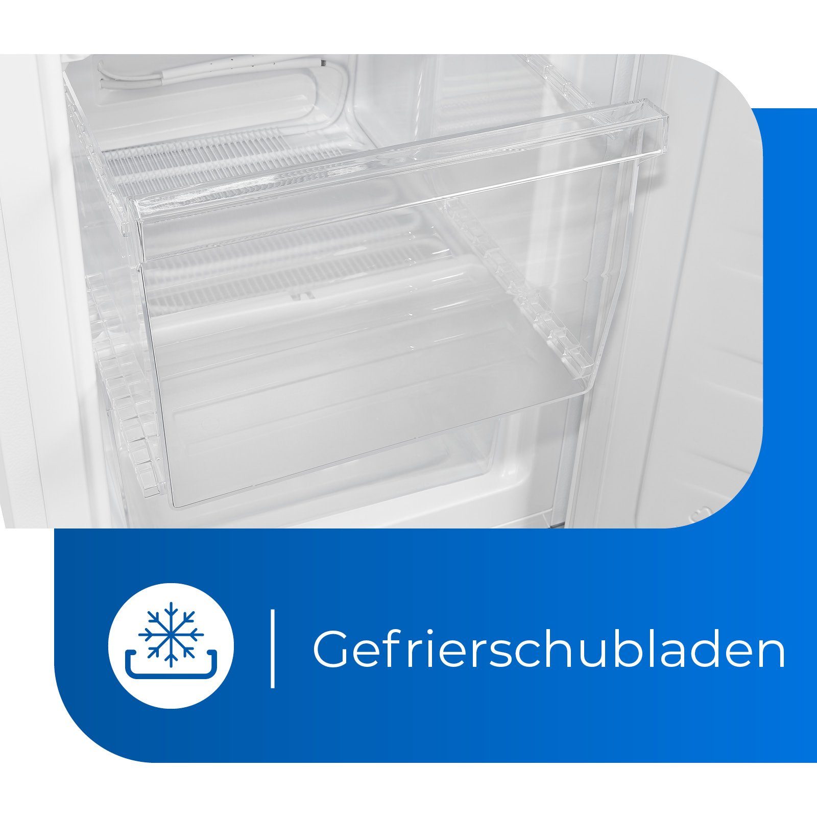 exquisit Gefrierschrank GS111-010F, 85 cm hoch, 48 cm breit, kompakt mit praktischer Gefrierklappe