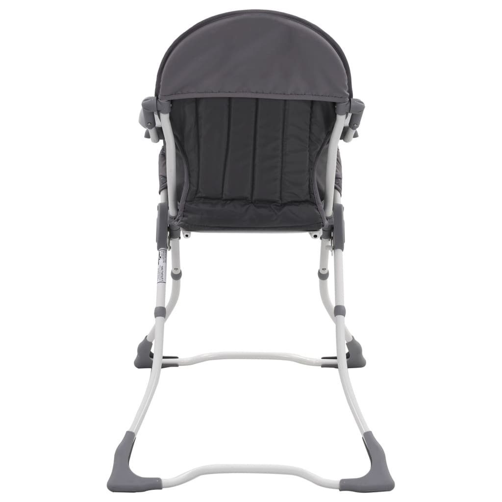vidaXL Kombihochstuhl Baby-Hochstuhl Grau und Weiß