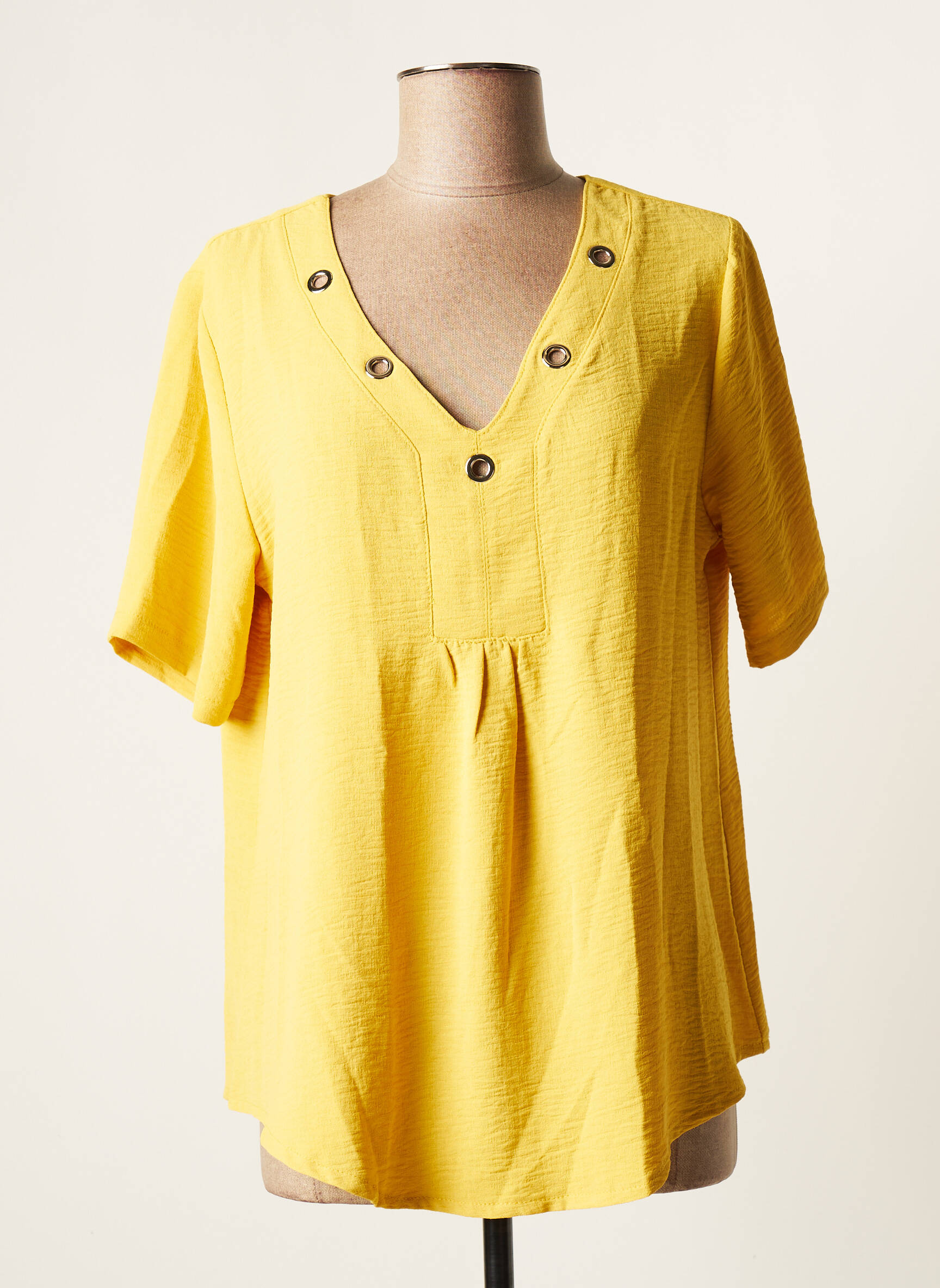 Halogene Tuniquemanchecourte Femme couleur jaune