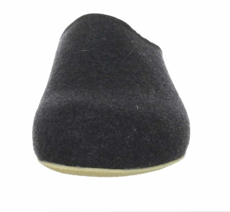 HAFLINGER Hausschuhe grau Michel-graphit Filz/Leder