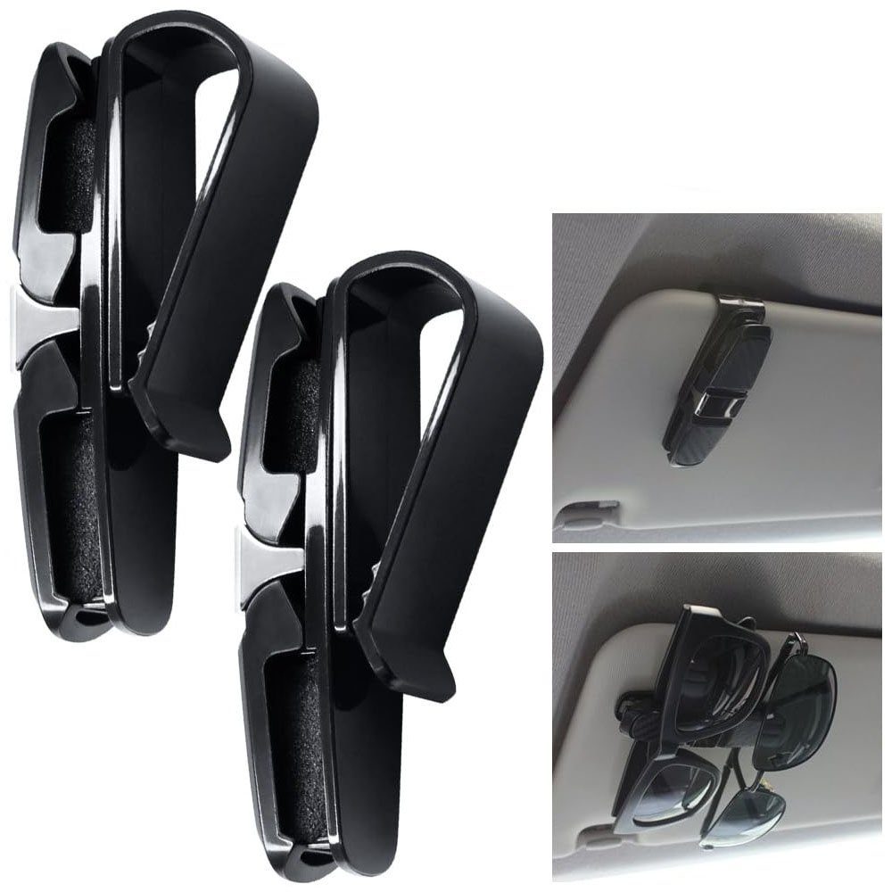 TUABUR Gläserhalter 2er-Pack Auto-Sonnenbrillenhalter