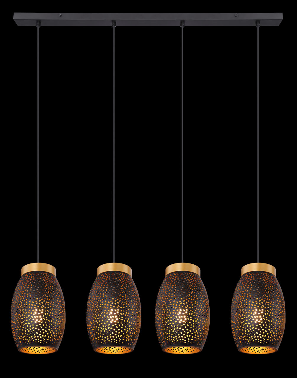 Globo Lighting - NARRI - Hängeleuchte Metall goldfarben, 4x E27