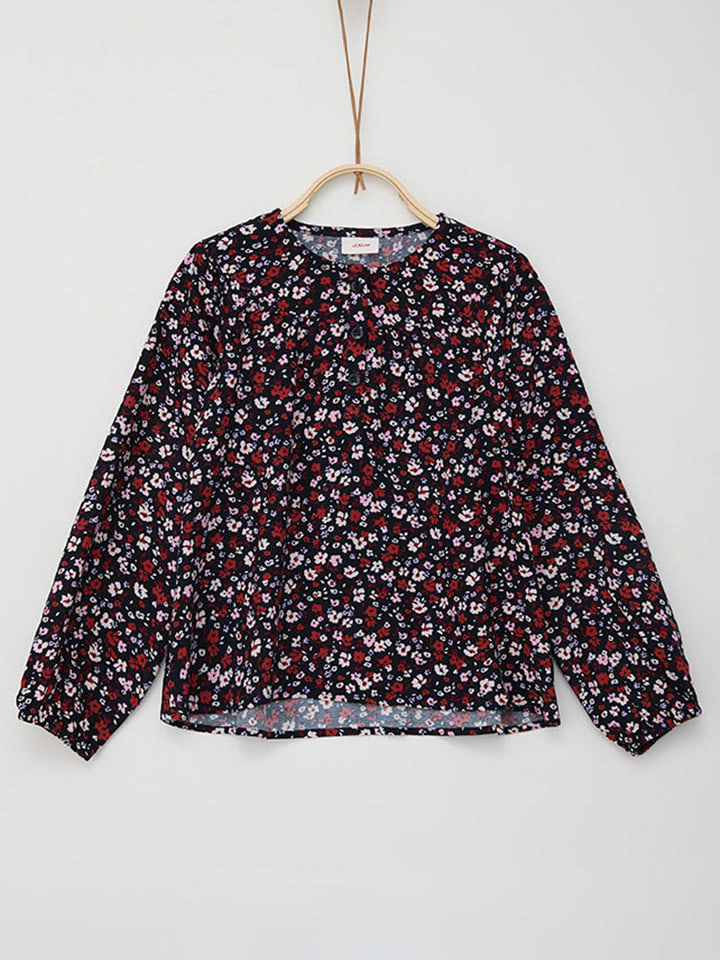s.Oliver Bluse in Schwarz/ Rot/ Rosa günstig kaufen
