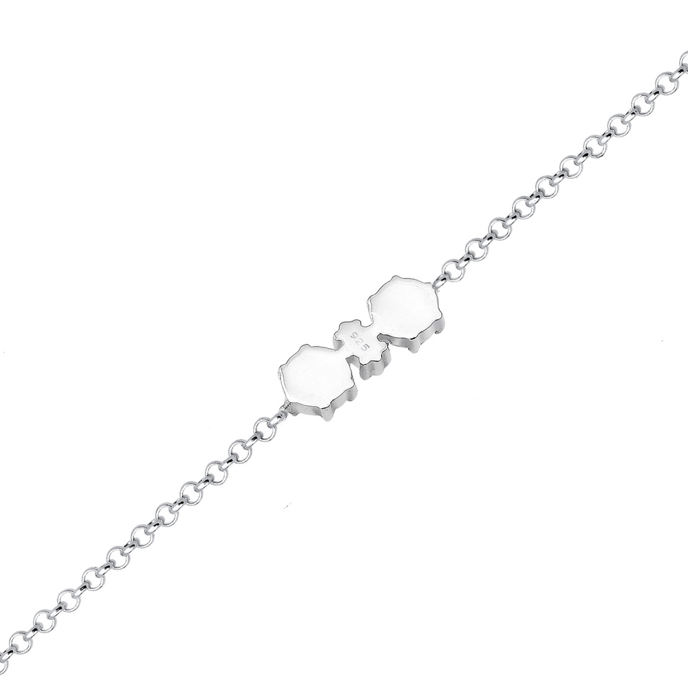 Elli Elli Bracelet Armkettchen Synthetischer Opal Trend 925 Silber Bracelet