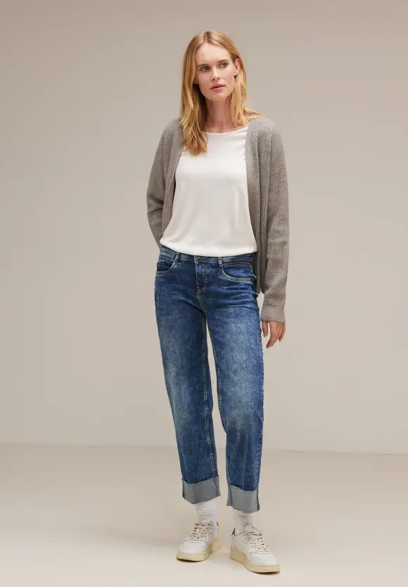 Street One Offene Melange Strickjacke